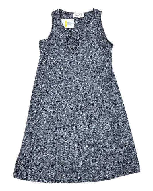 Dress Casual Short By Pink Rose In Black & Grey, Size:M