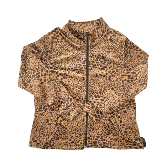 Jacket Zip Up By Leo And Nicole In Animal Print, Size:L