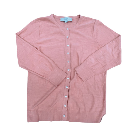 Sweater Cardigan By Loft In Pink, Size:Sp