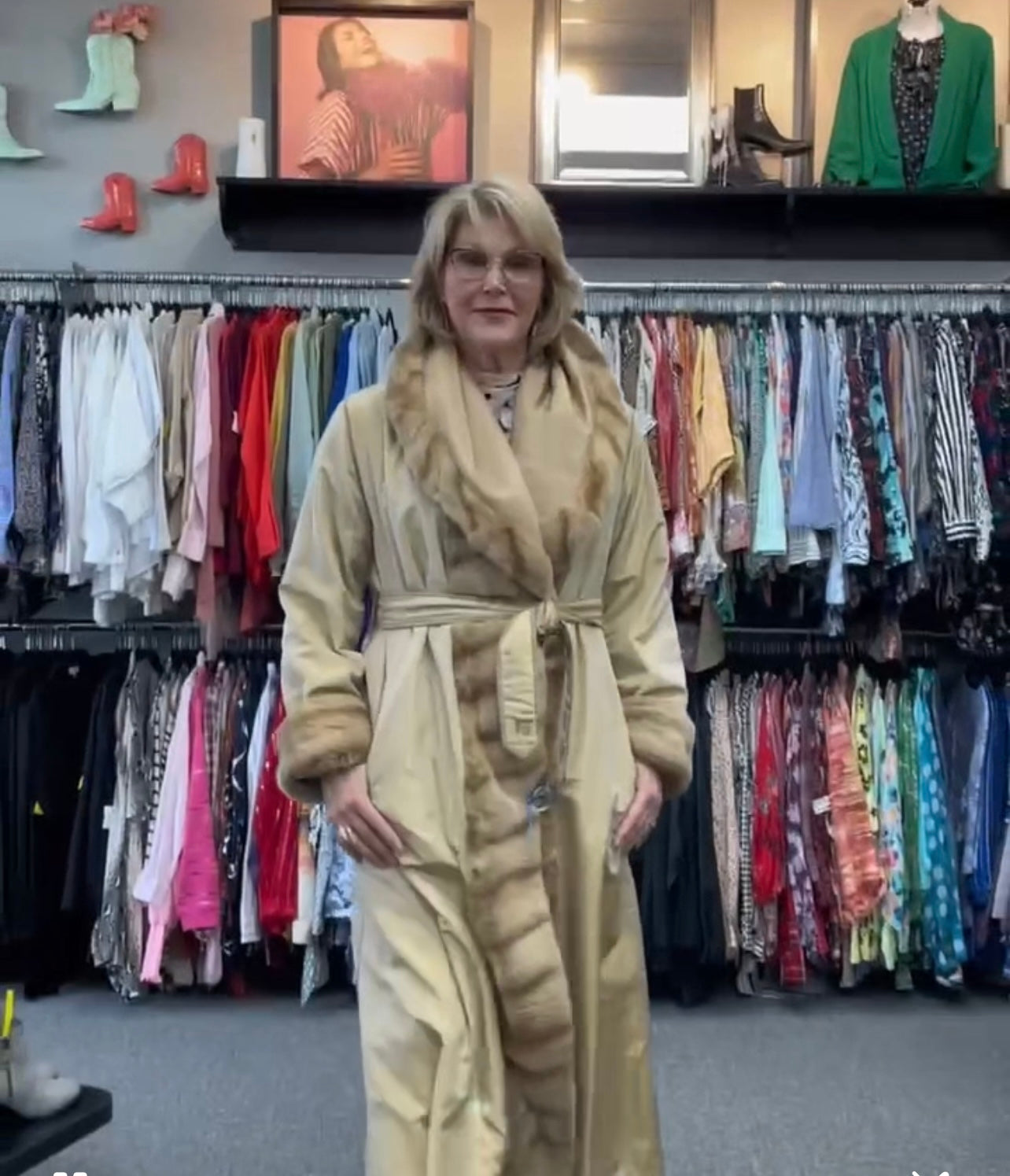 Reversible Coat Luxury Designer By Fendi In Tan, Size: M/L