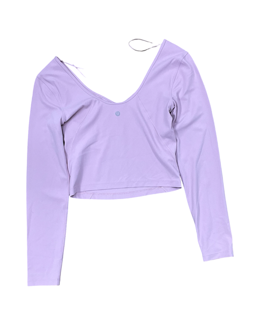 Athletic Top Ls Crewneck By Lululemon In Pink, Size:S