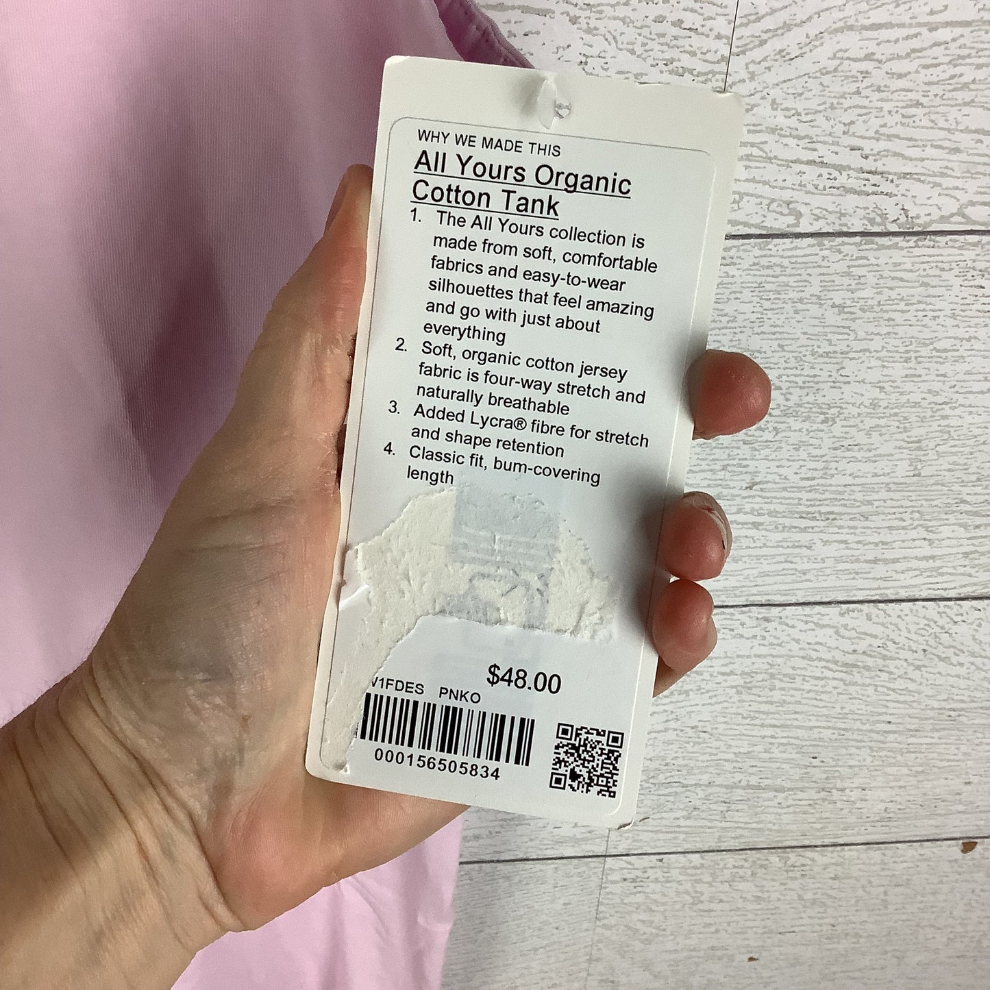 Athletic Tank Top By Lululemon In Pink, Size: M