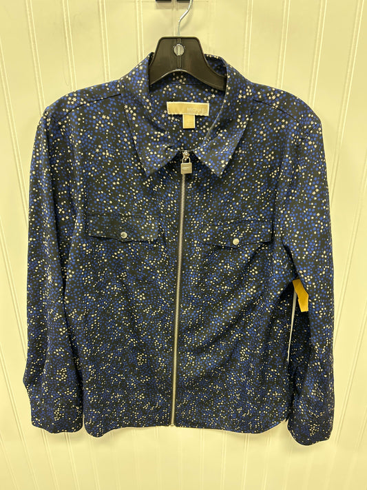 Top Ls By Michael By Michael Kors In Black & Blue, Size:L