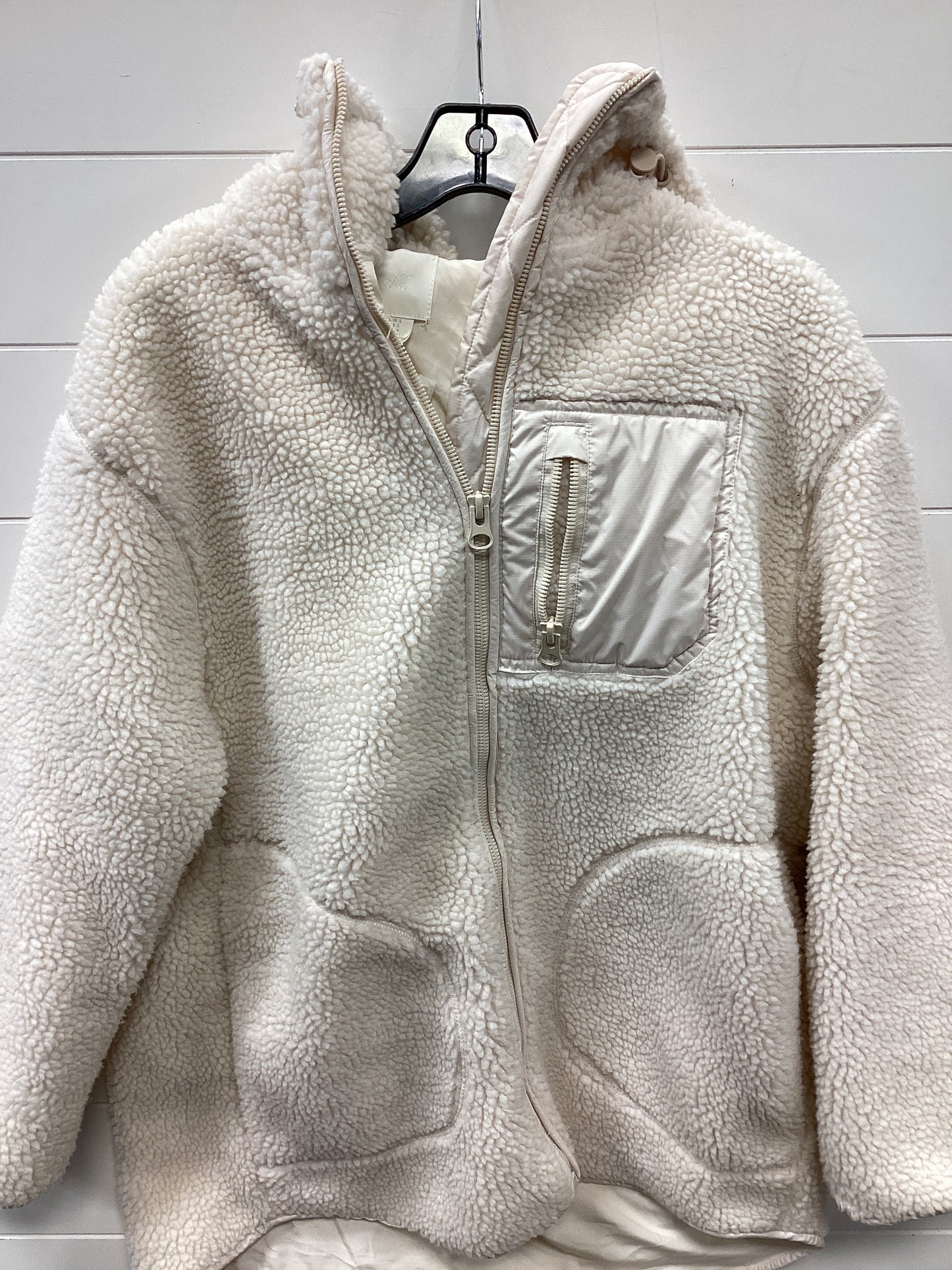Jacket Fleece By H&M In Cream, Size:S