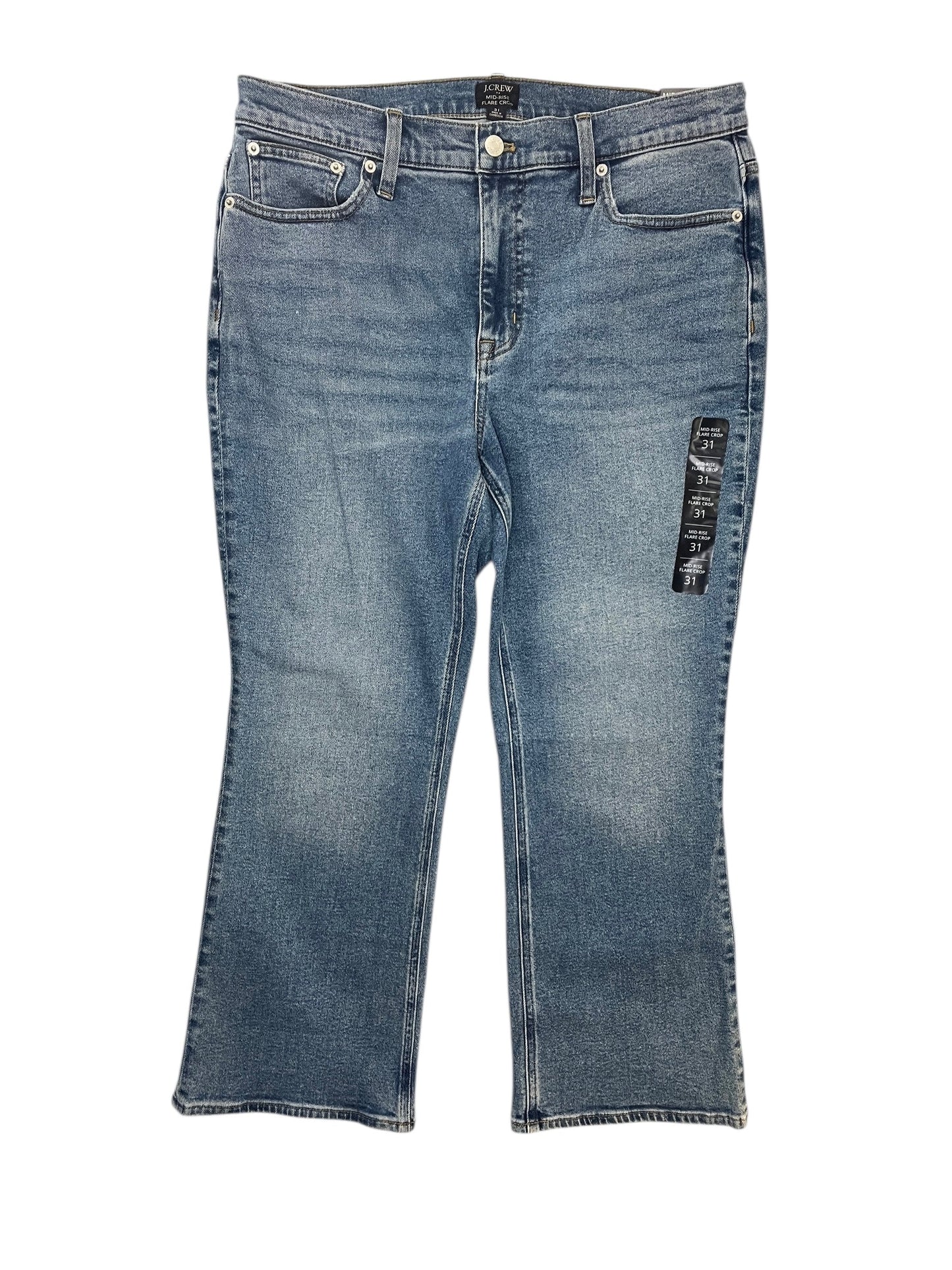 Jeans Cropped By J. Crew In Blue Denim, Size:12