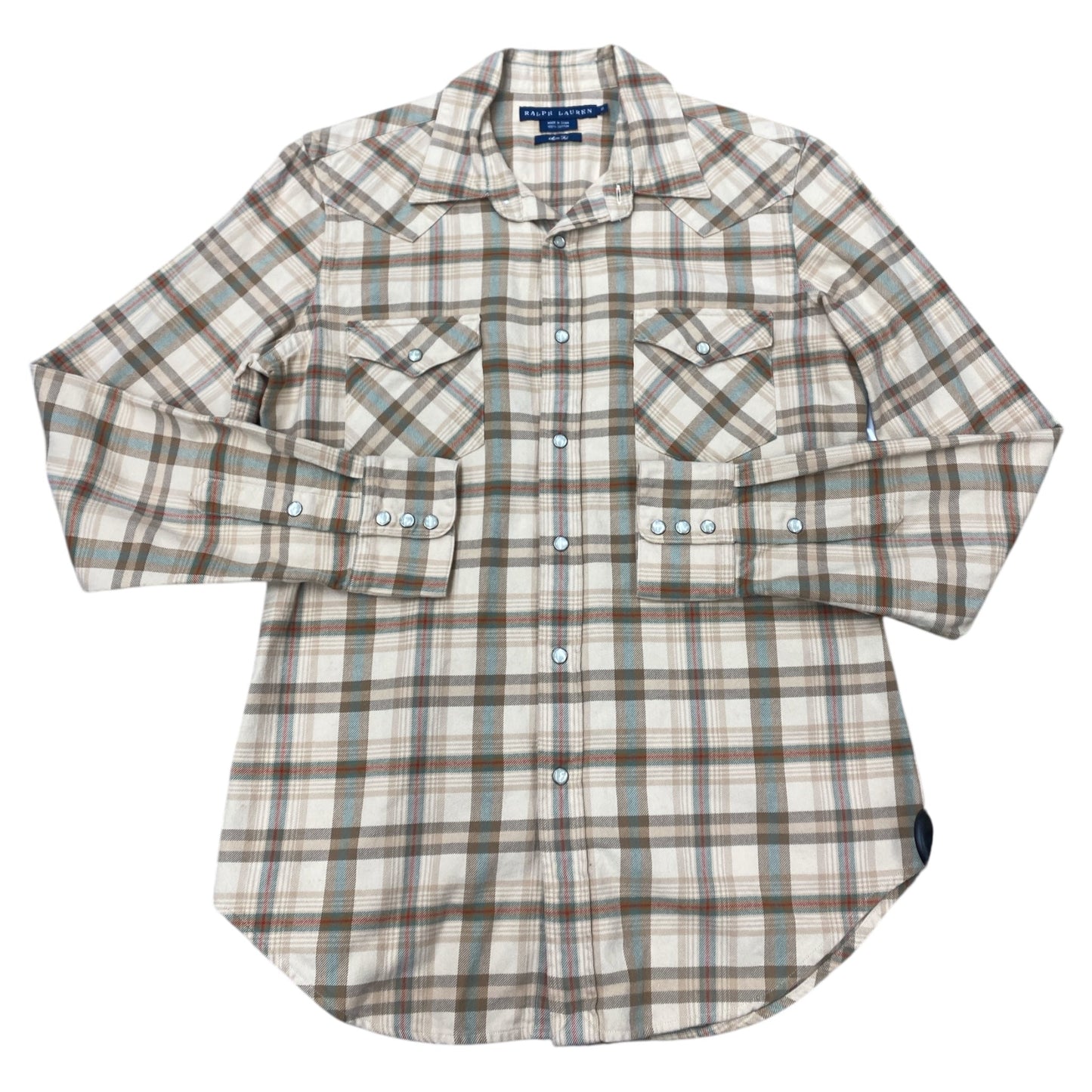 Top Ls By Ralph Lauren In Plaid Pattern, Size:8