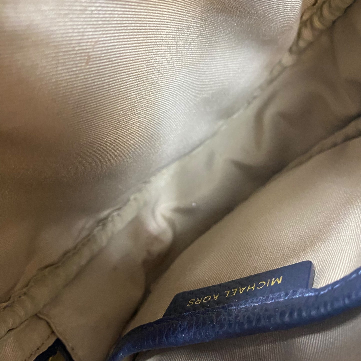 Crossbody Designer By Michael Kors In Navy, Size:Small