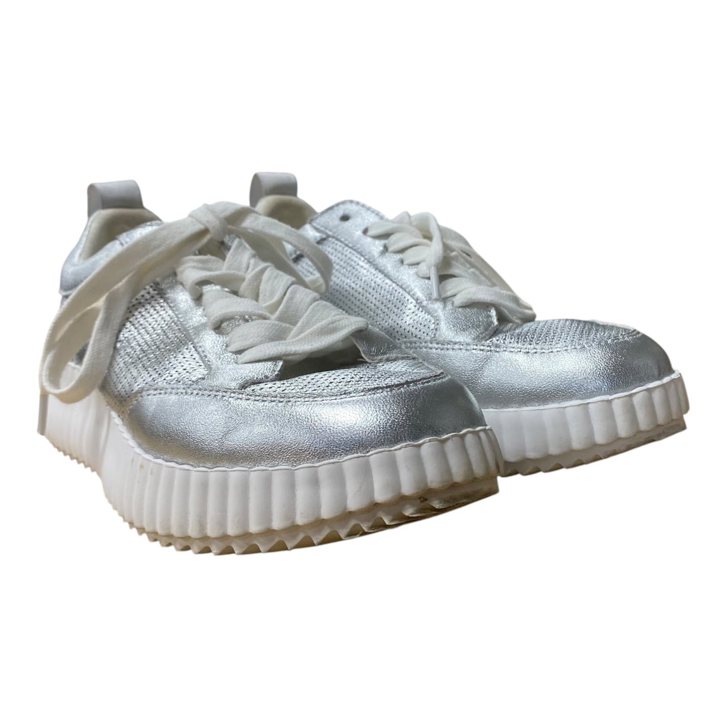 Shoes Athletic By Steve Madden In Silver, Size:7.5