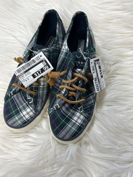 Shoes Flats By Sperry In Plaid Pattern, Size:6.5