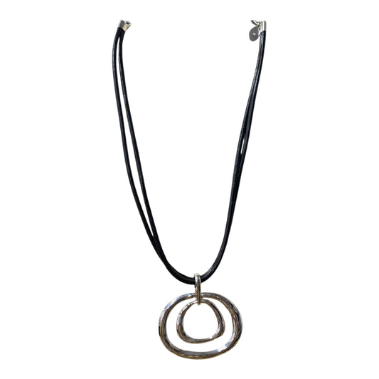 Necklace Pendant By Chicos In Black & Silver