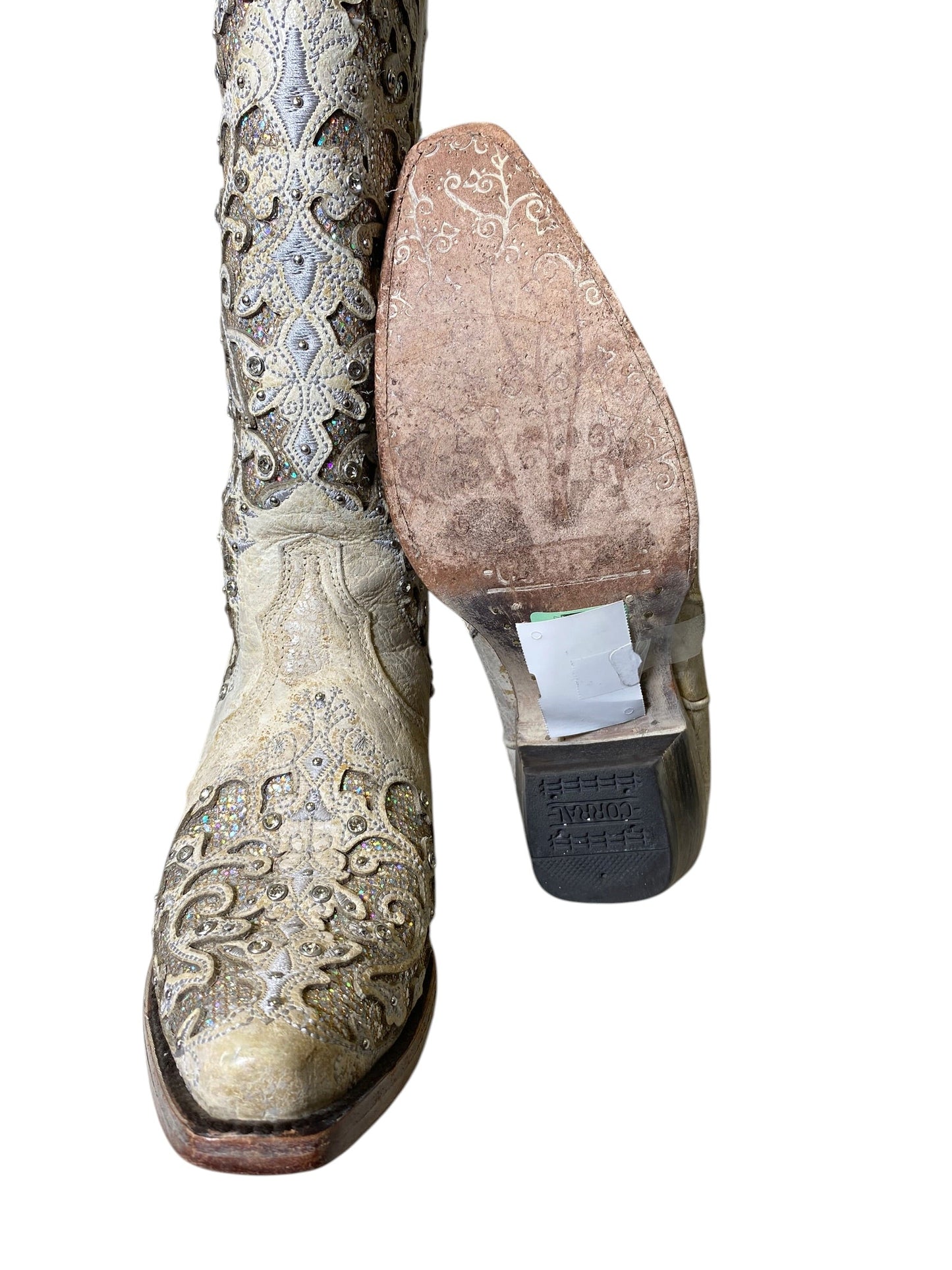 Boots Western By Corral In Cream, Size: 8.5