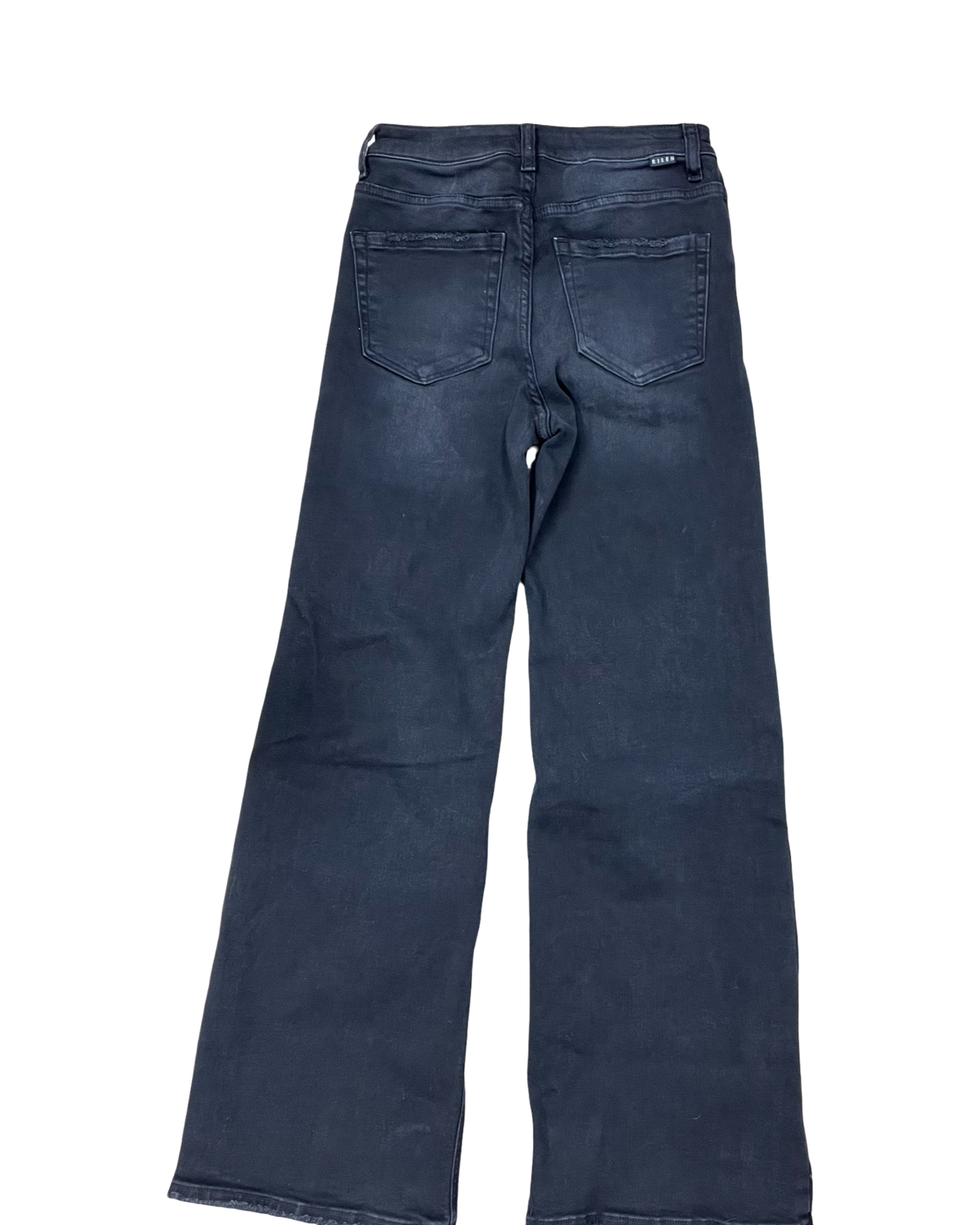 Jeans Wide Leg By Risen In Black Denim, Size:4