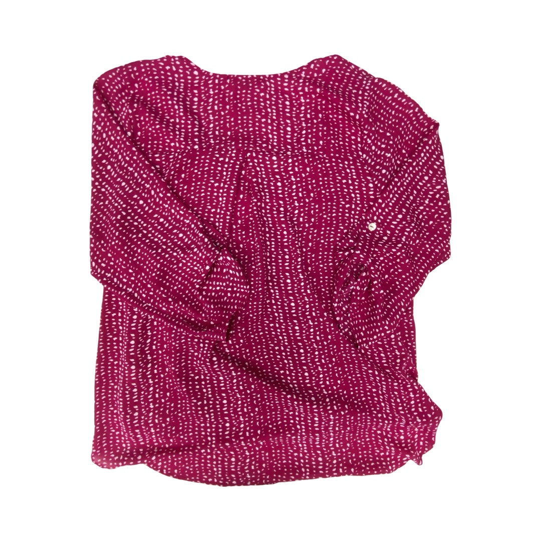 Top 3/4 Sleeve By West Kei In Polkadot Pattern, Size:L