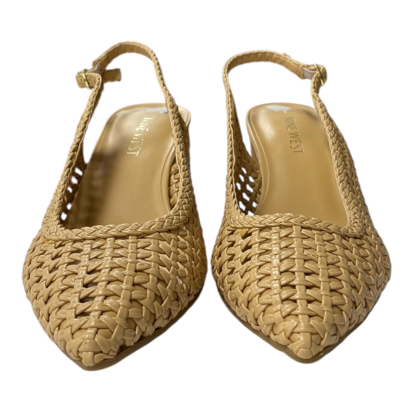 Shoes Heels Block By Nine West In Tan, Size:8.5