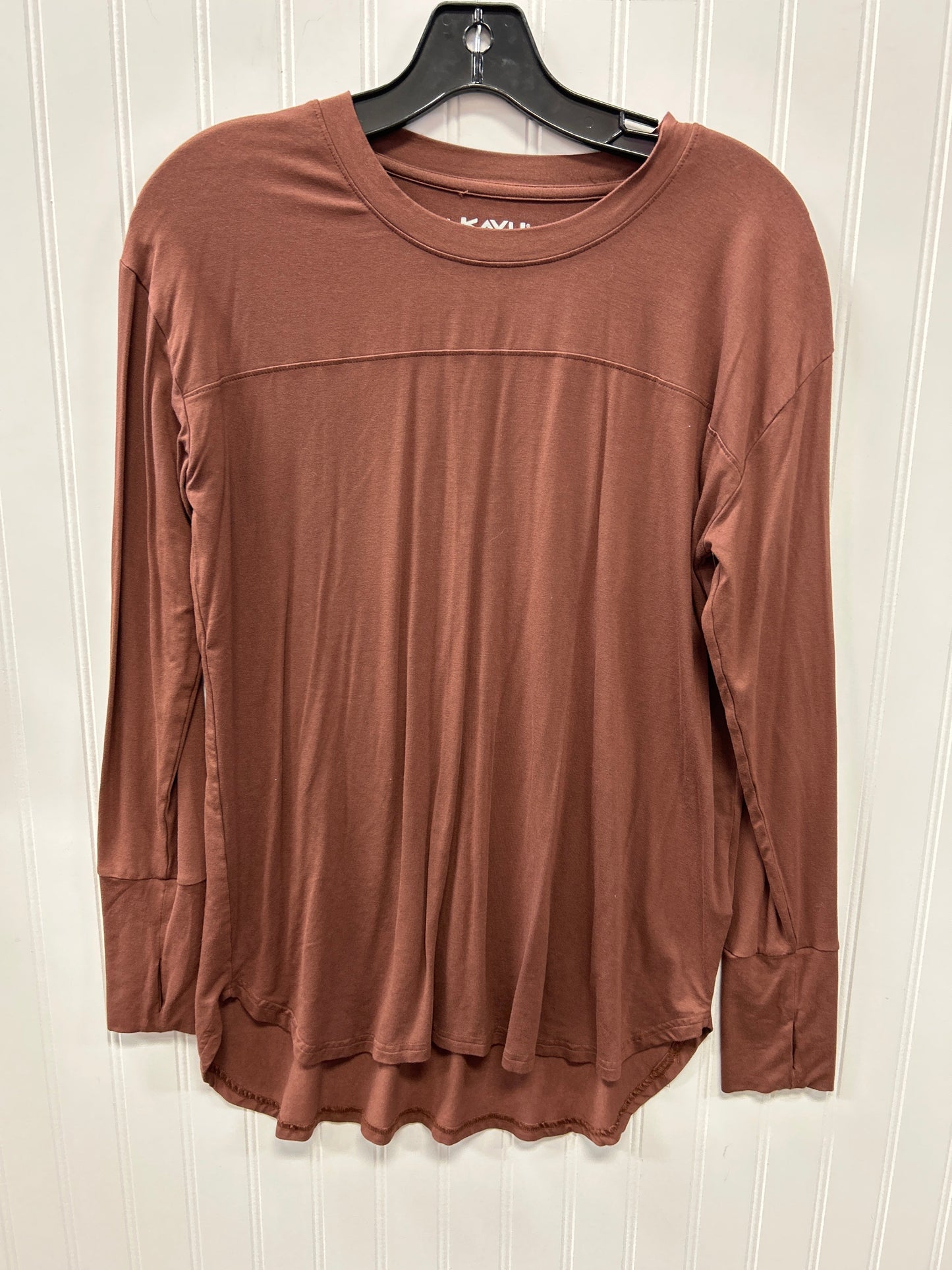 Athletic Top Ls Collar By Kavu In Brown, Size:M