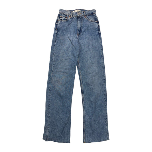 Jeans Straight By Zara In Blue Denim, Size:2
