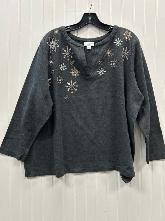Top Ls By J. Jill In Grey, Size:2X