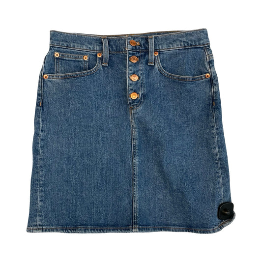 Skirt Midi By J. Crew In Blue Denim, Size:2