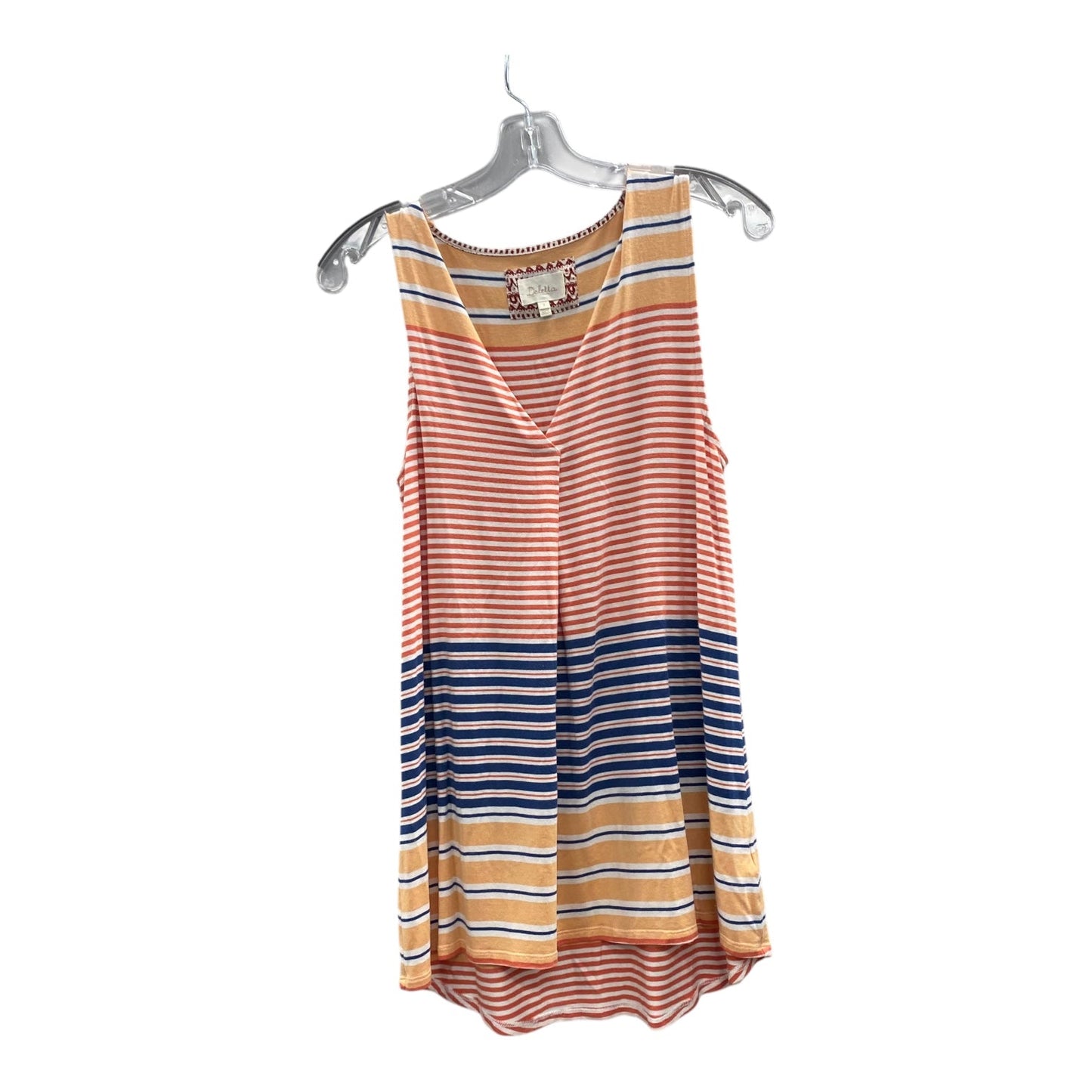 Top Sleeveless By Deletta In Blue & Orange, Size:S