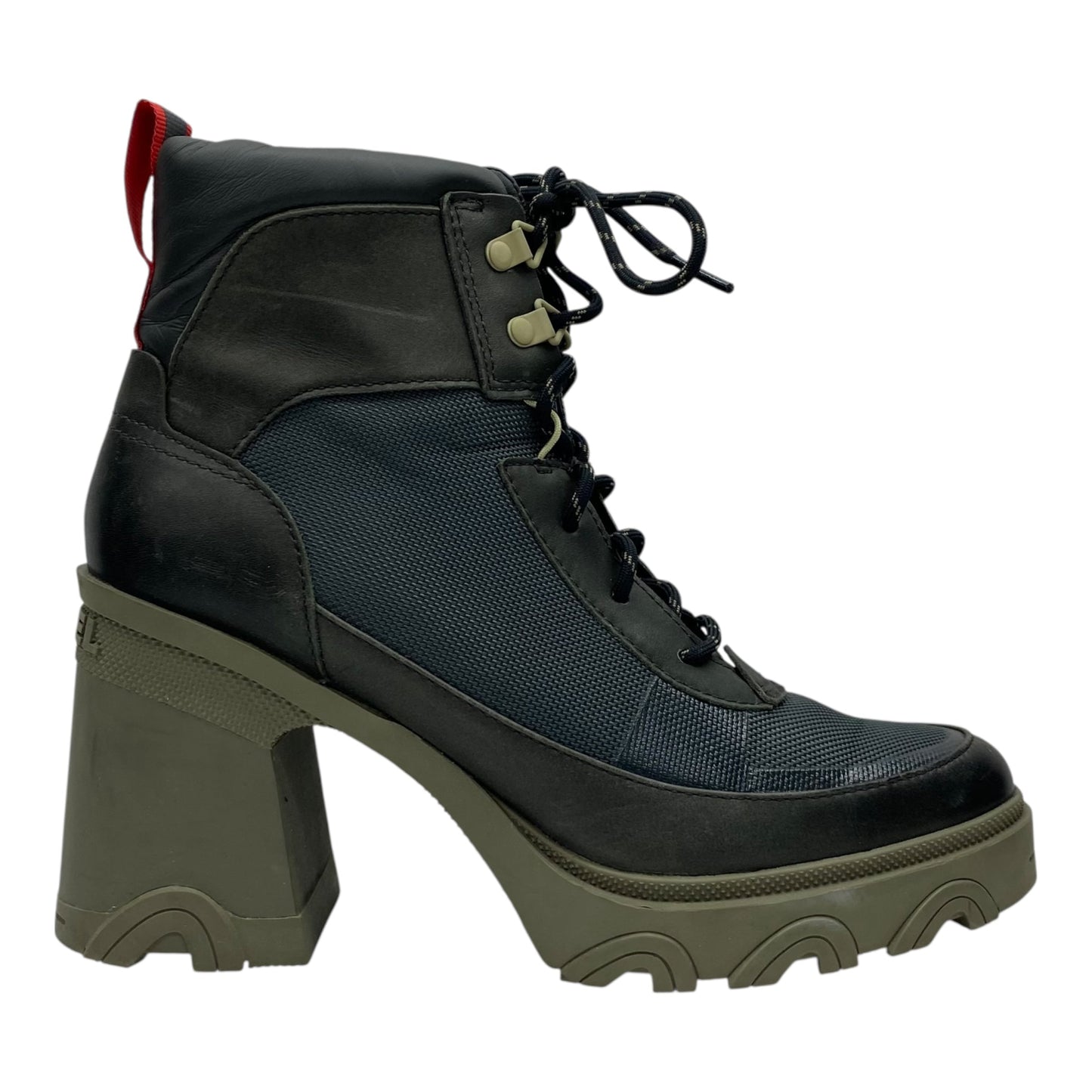 Boots Ankle Heels By Sorel In Green, Size:8.5