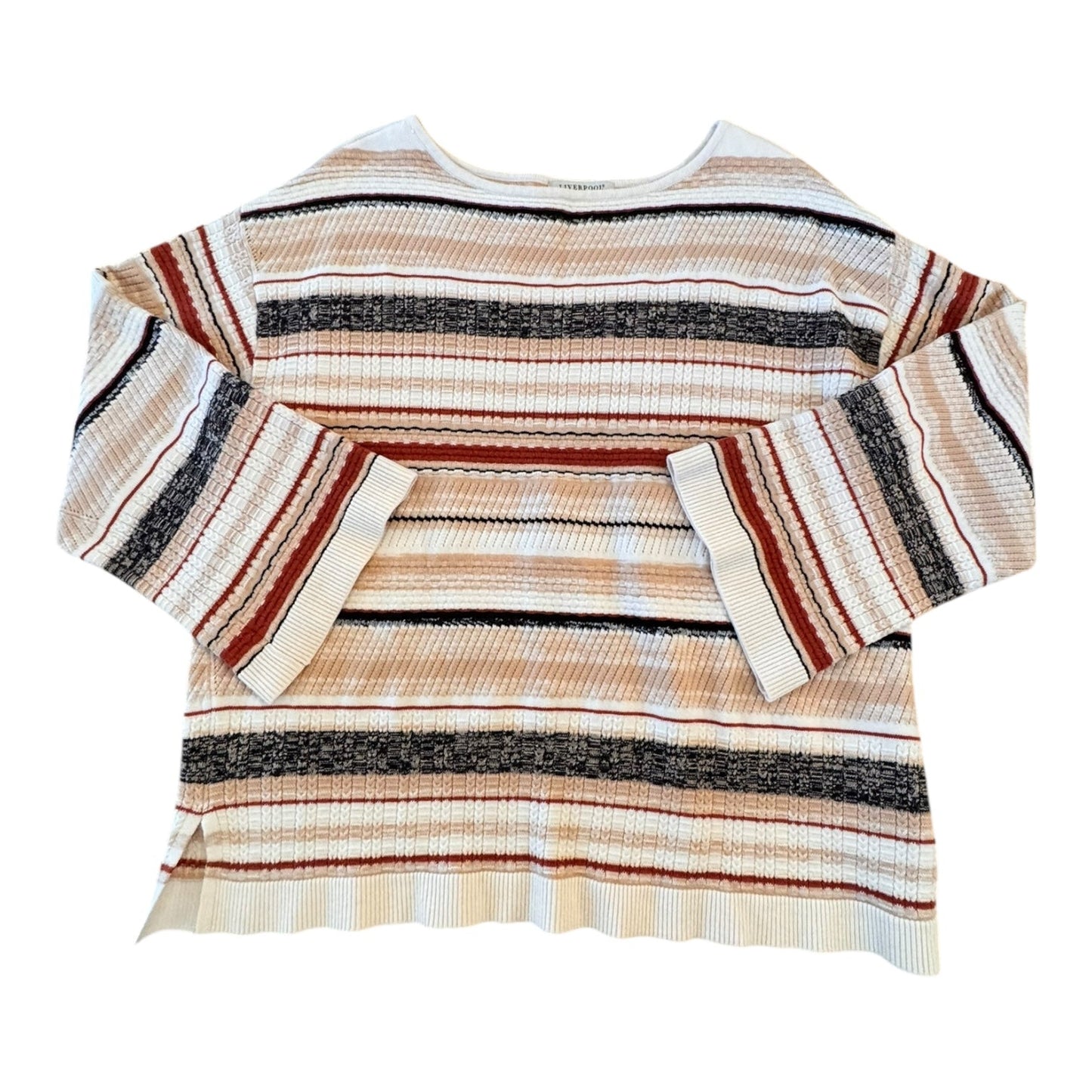 Sweater By Liverpool In Striped Pattern, Size:M