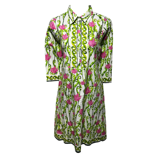 Blooming Shirt Dress By Bella Tu In Green Multi, Size: S