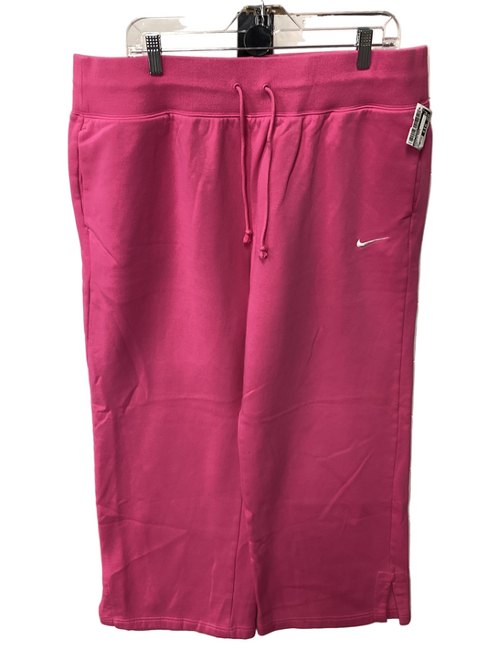 Athletic Pants By Nike Apparel In Pink, Size:1X