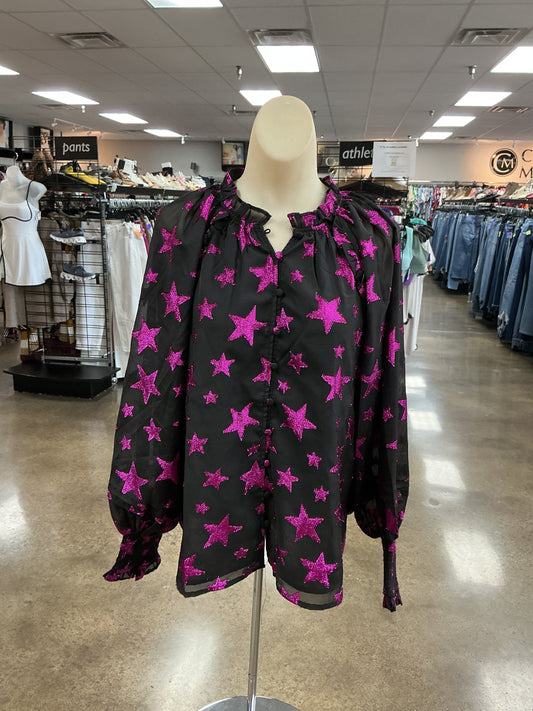 Top Ls By Buddy Love In Black & Pink, Size:S
