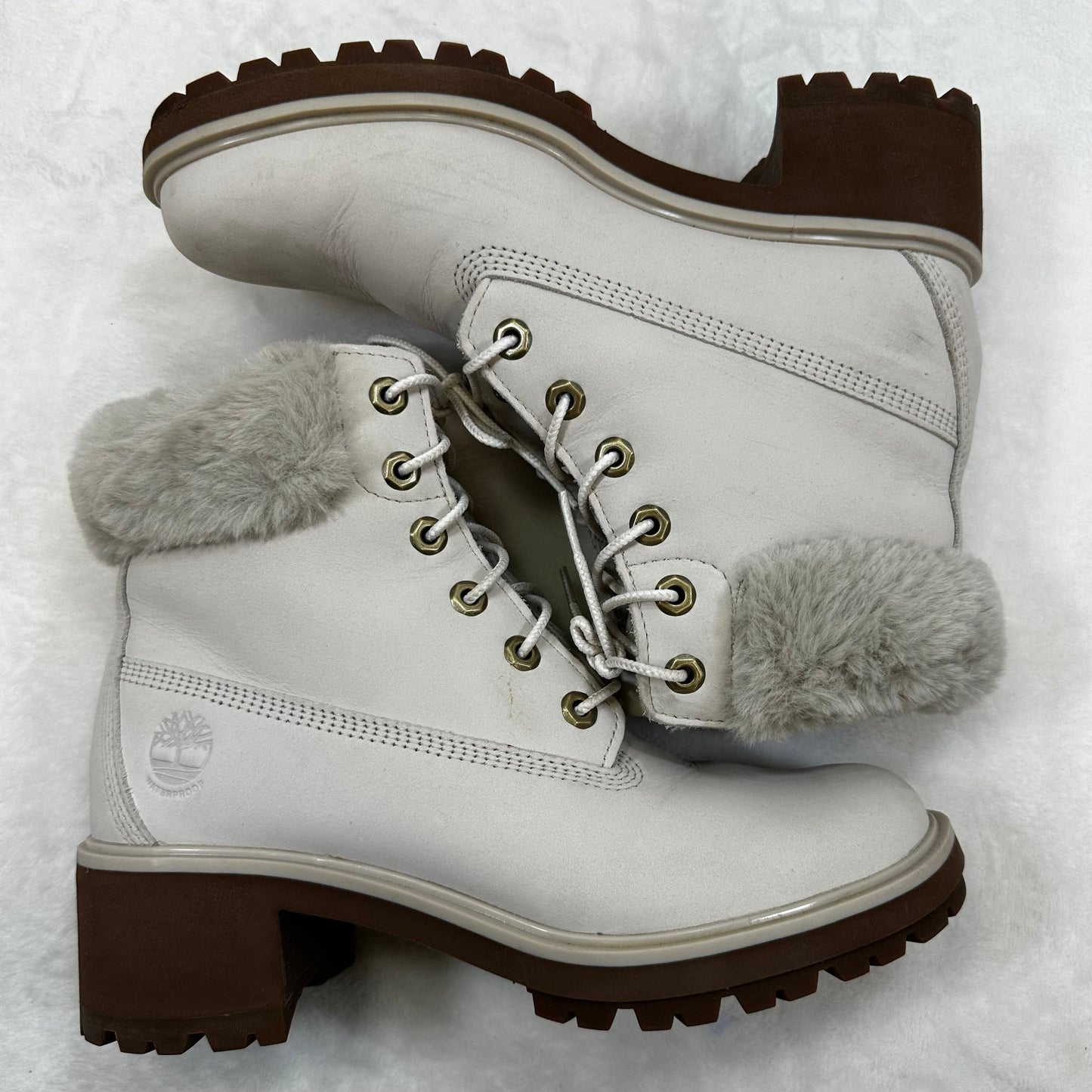 Boots Hiking By Timberland In Off White, Size: 8.5