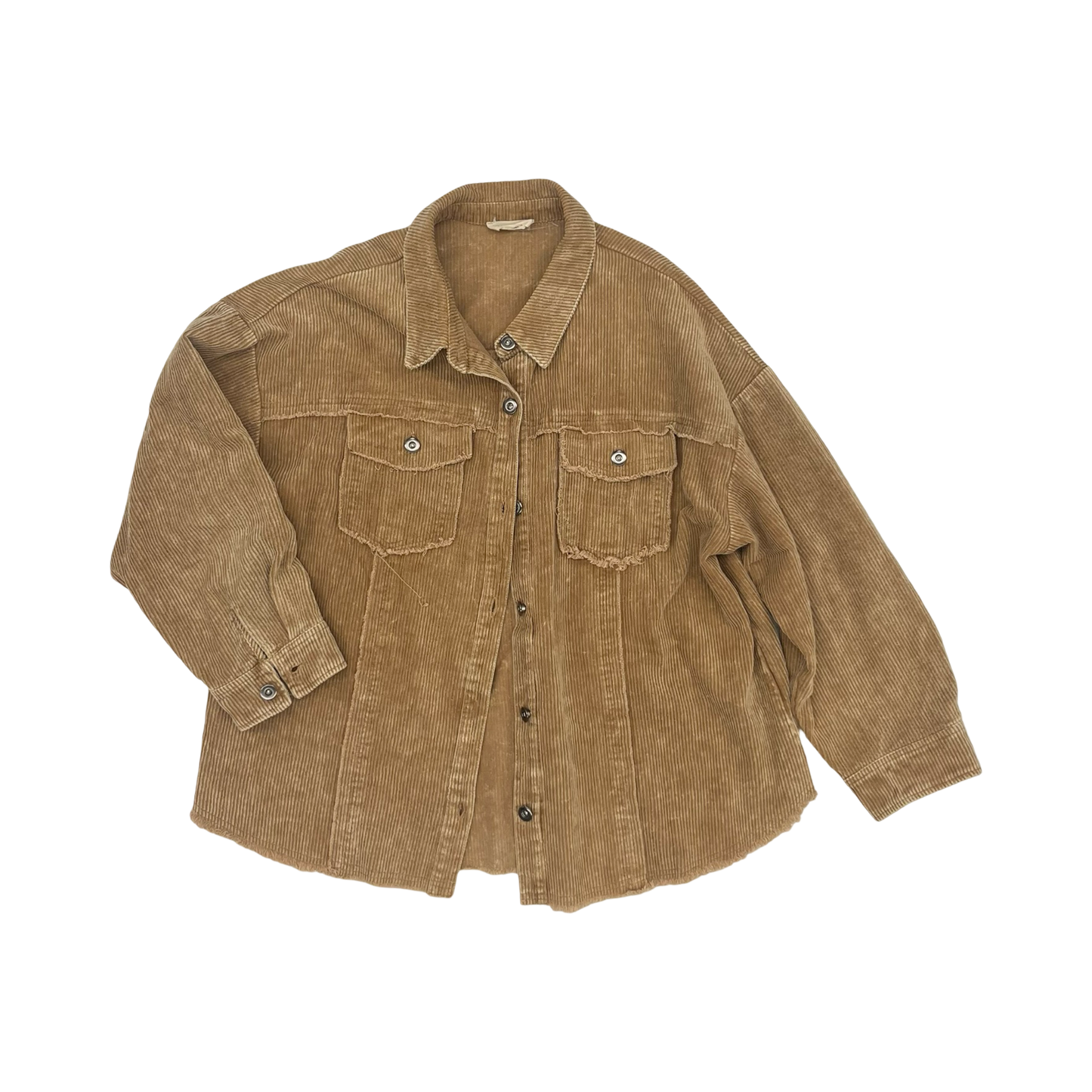Jacket Shirt By New In In Tan, Size:1X
