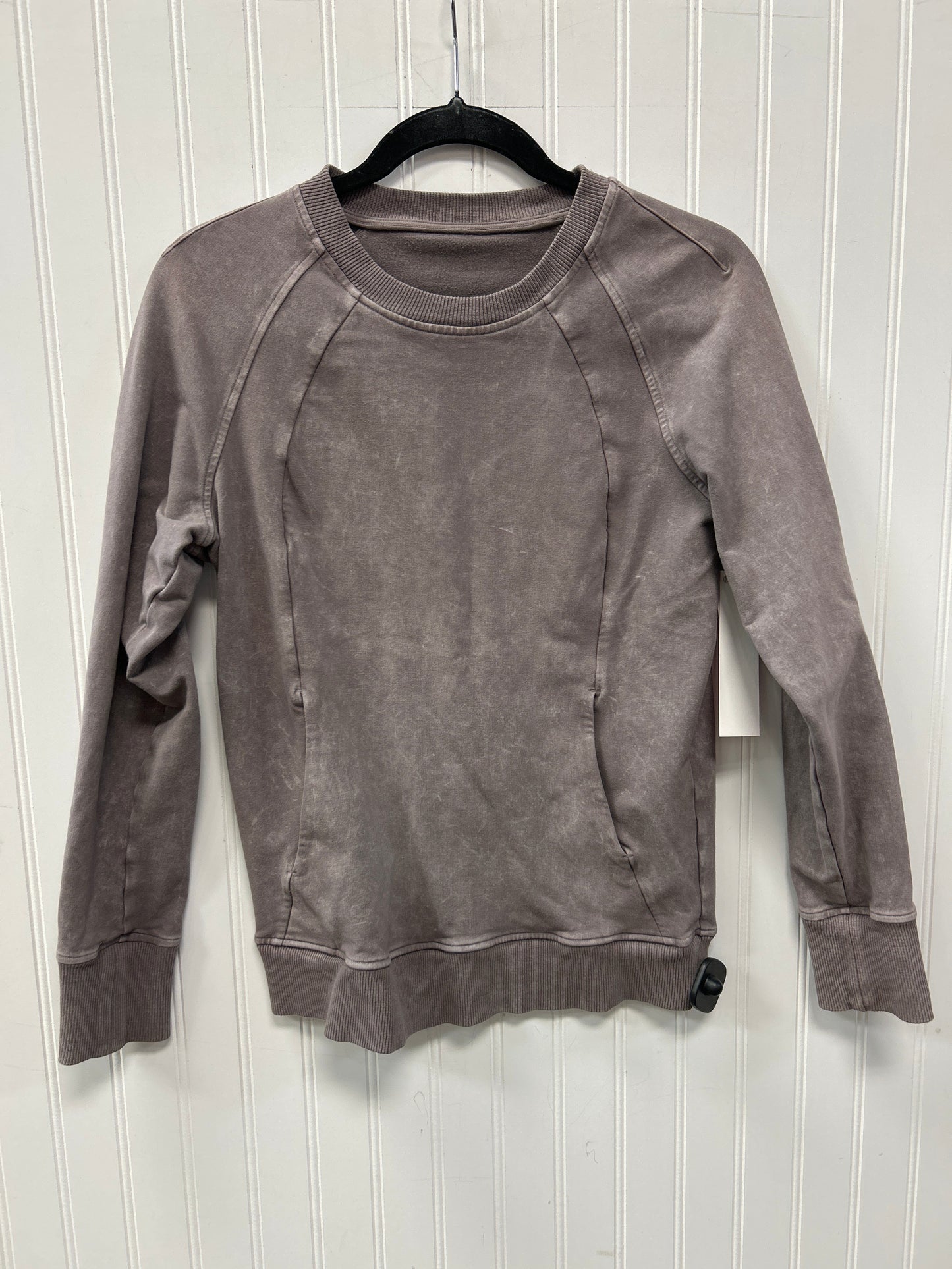 Athletic Top Ls Crewneck By Lululemon In Brown, Size:M