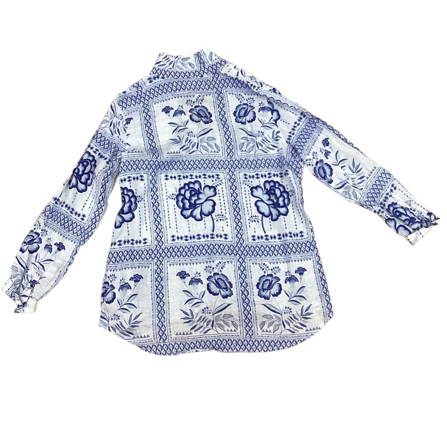 Top Ls Designer By Halston In Blue & White, Size:Xl