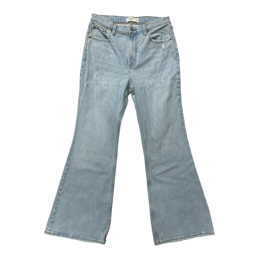 Jeans Flared By Abercrombie And Fitch In Blue Denim, Size:8