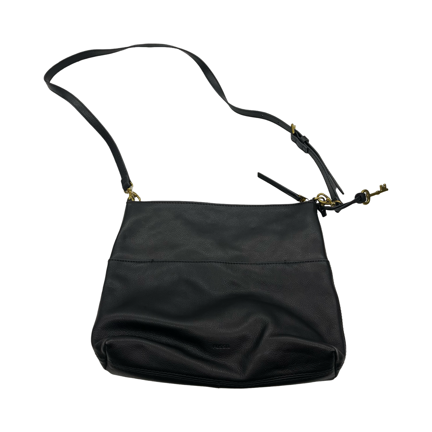 Crossbody Leather By Fossil In Black, Size:Medium