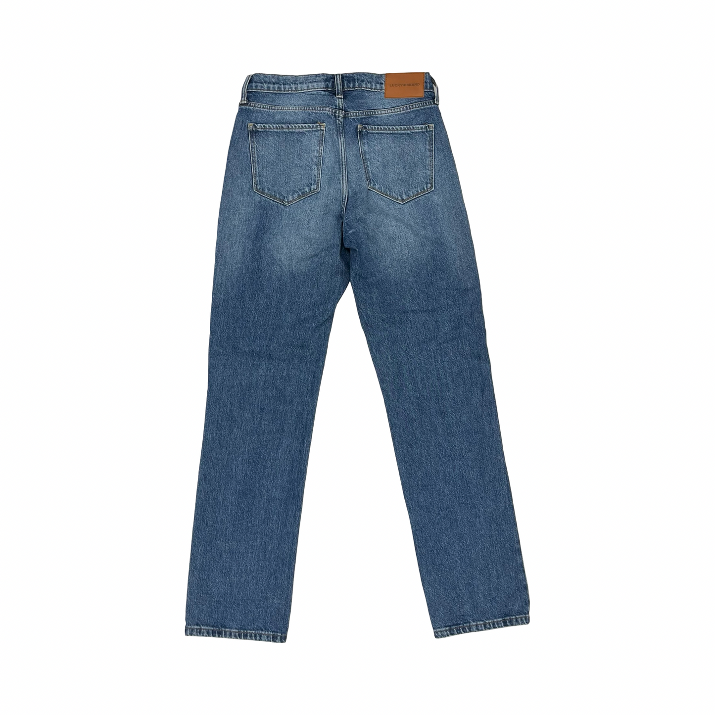 Jeans Straight By Lucky Brand In Blue Denim, Size:6