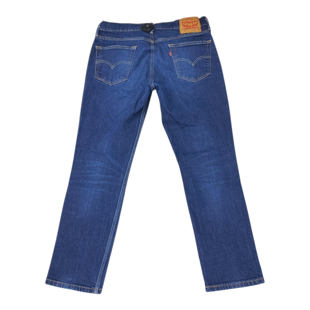Jeans Straight By Levis In Blue Denim, Size:18