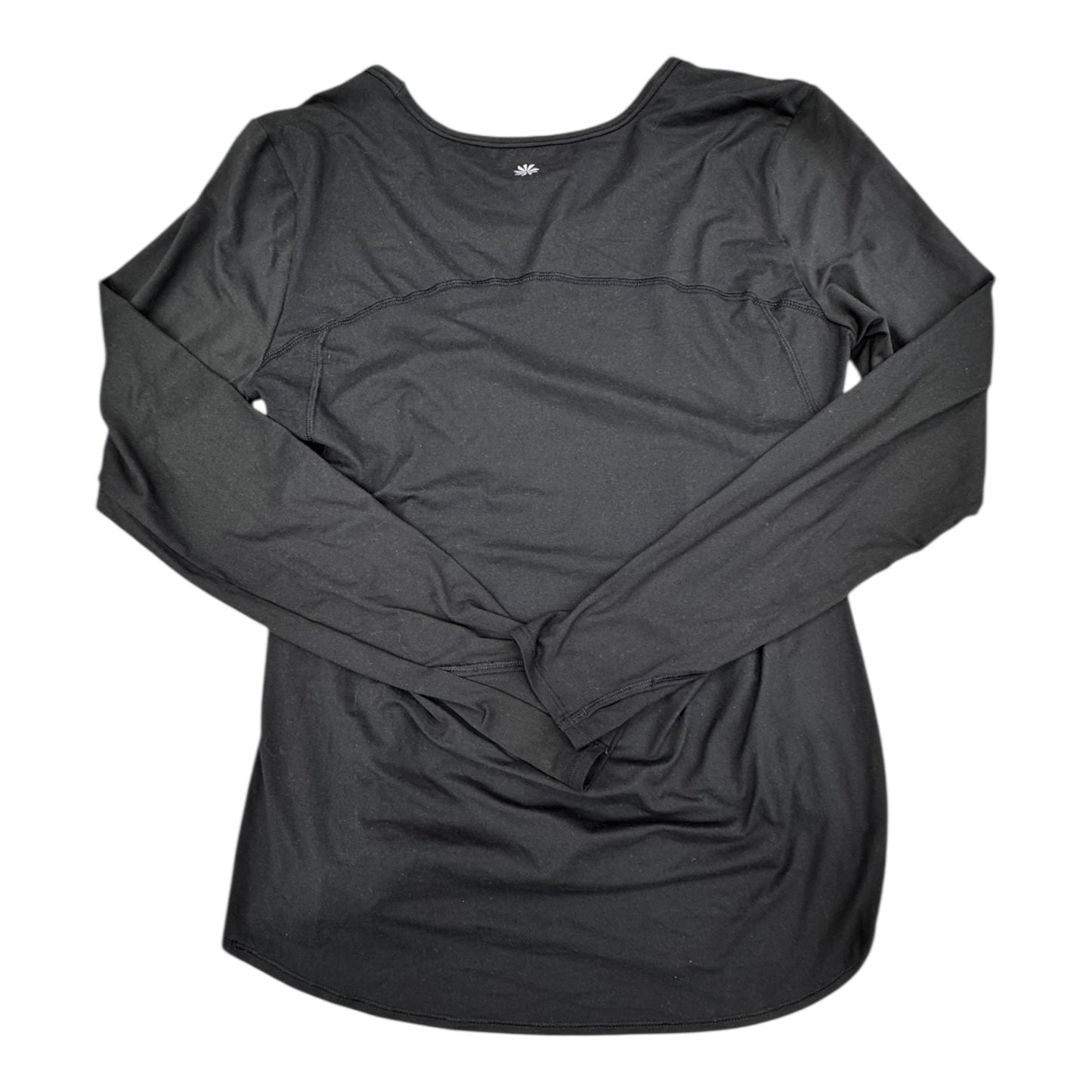Athletic Top Ls Crewneck By Athleta In Black, Size:L