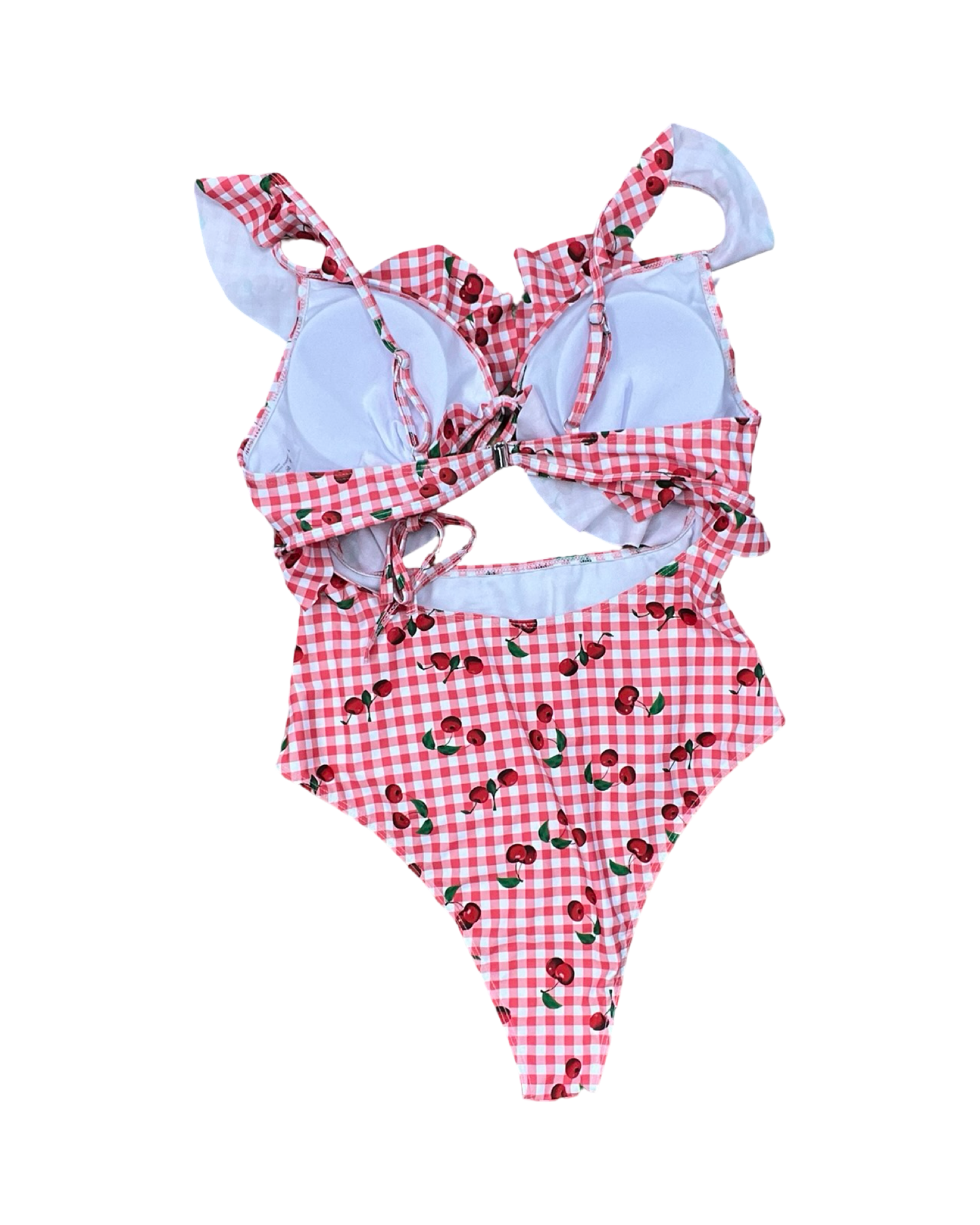 Swimsuit By Clothes Mentor In Red & White, Size:L