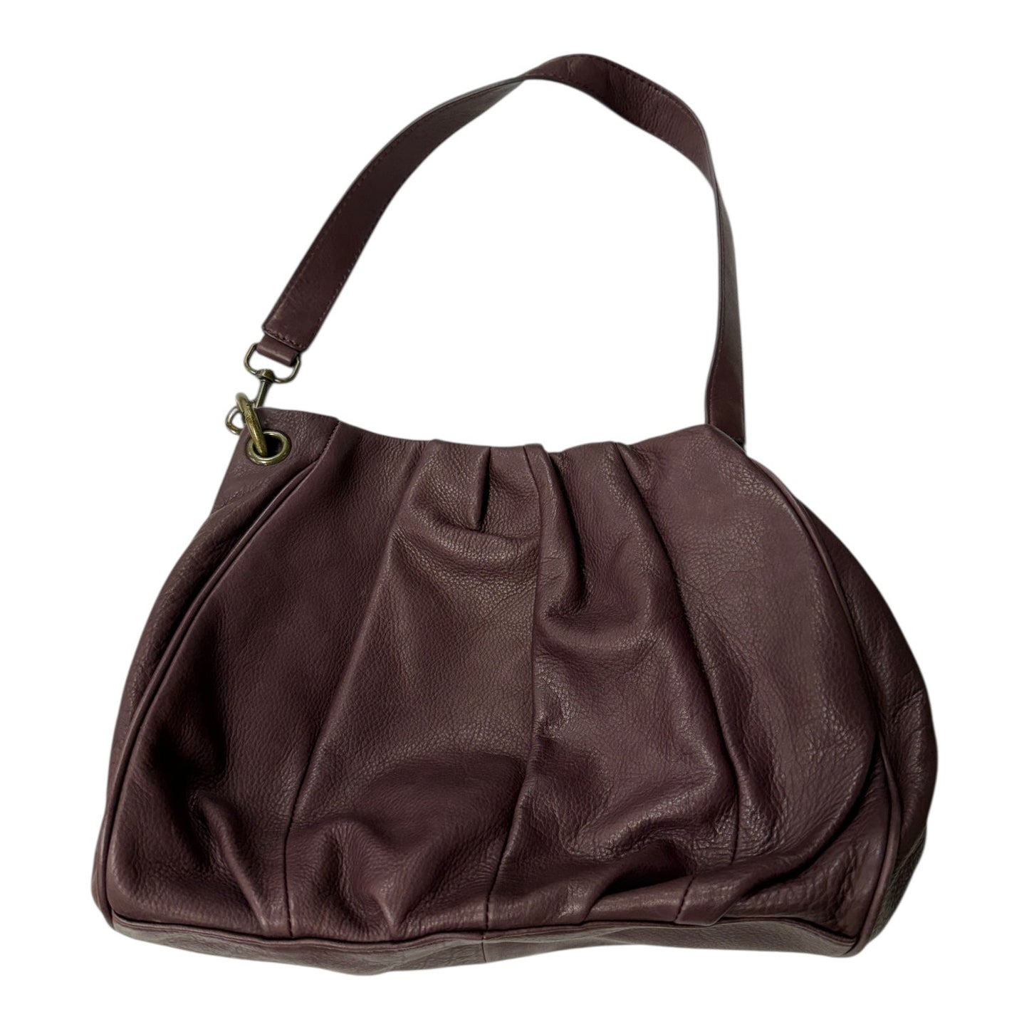 Handbag Leather By american leather In Maroon, Size:Medium