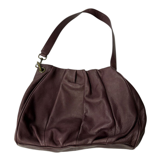 Handbag Leather By american leather In Maroon, Size:Medium