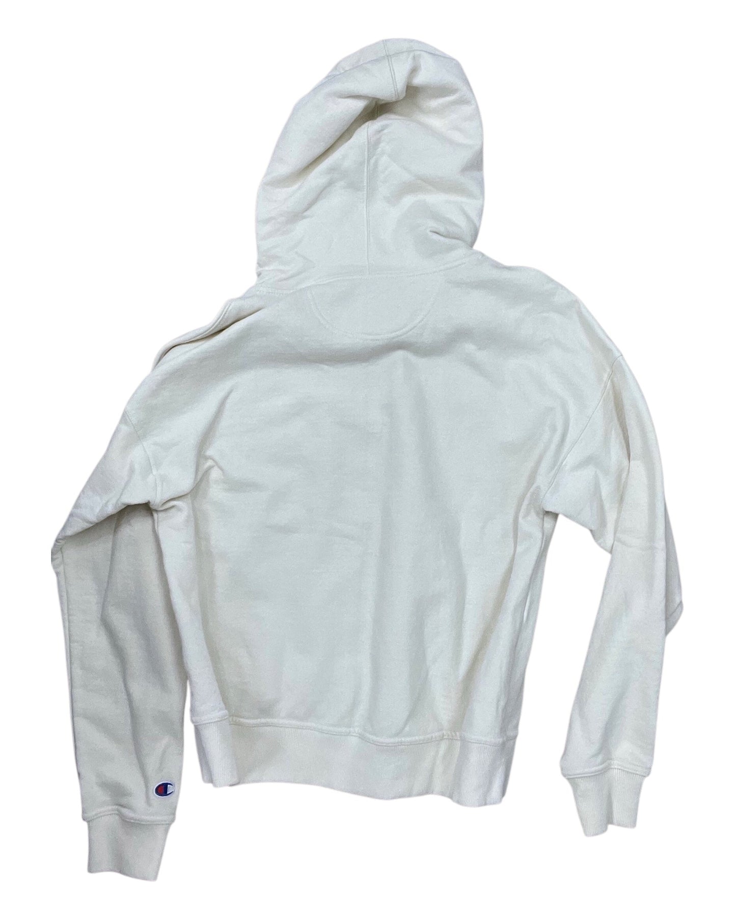 Sweatshirt Hoodie By Champion In Cream, Size:M