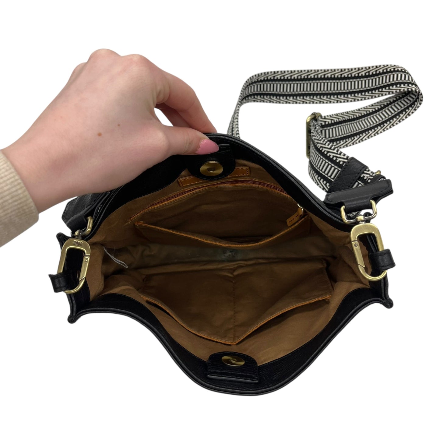 Crossbody Leather By Hobo Intl In Black, Size:Medium