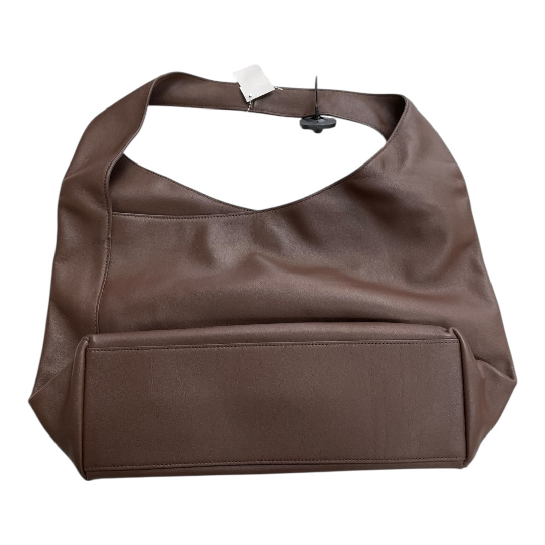 Handbag Leather By Quince In Brown, Size:Large
