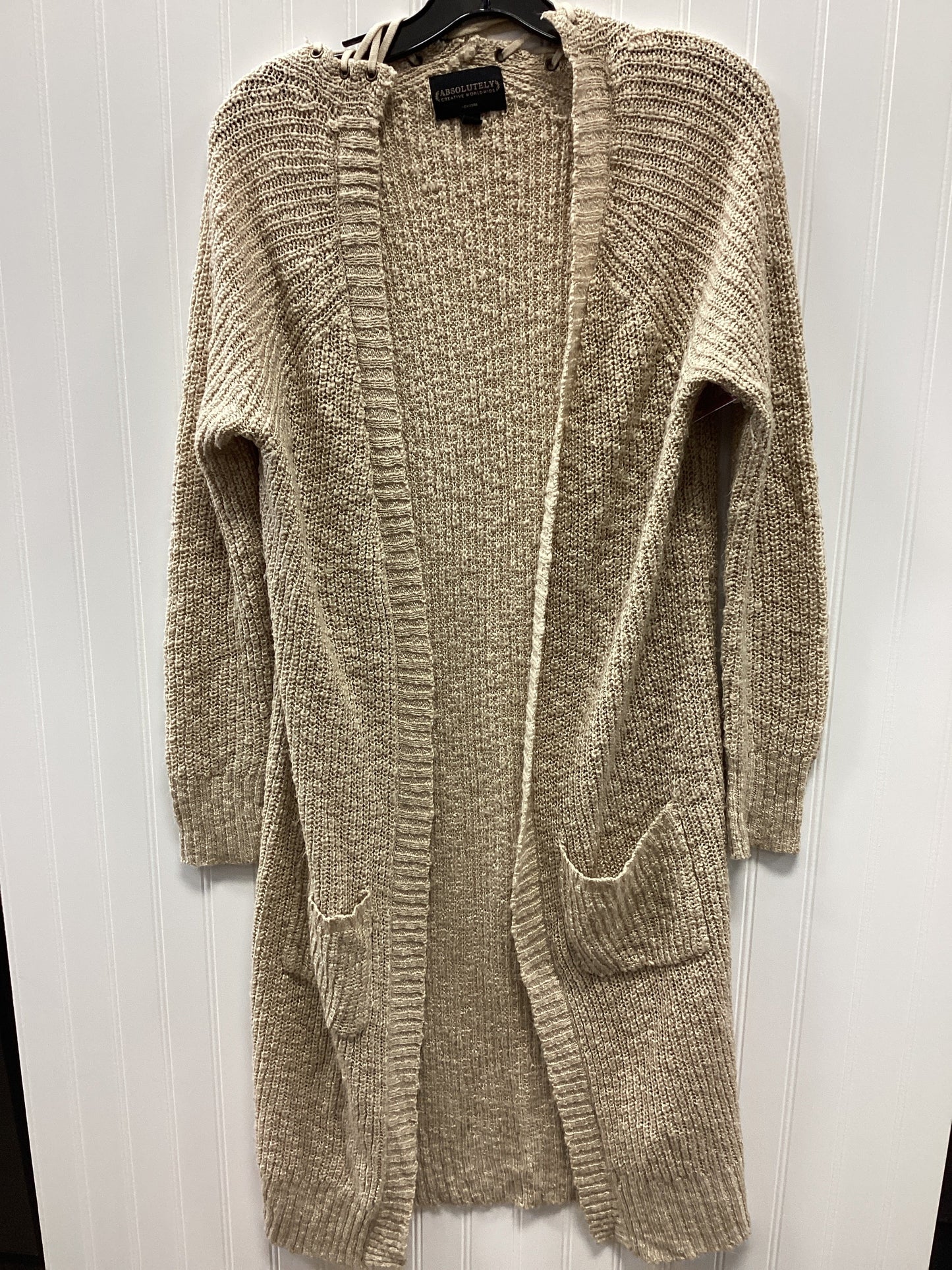 Sweater Cardigan By Absolutely In Tan, Size:M