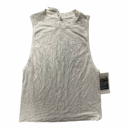 Athletic Tank Top By Lululemon In Grey & White, Size:2