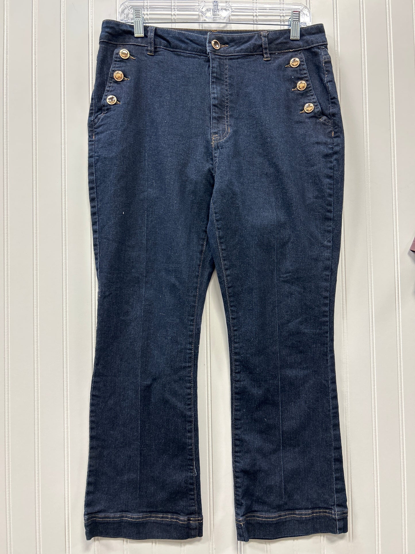 Jeans Straight By Rachel Zoe In Blue Denim, Size:10
