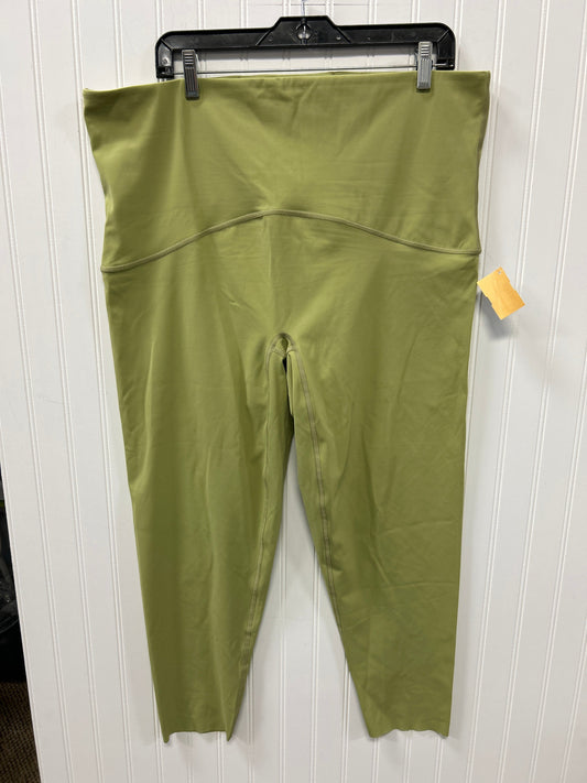 Athletic Leggings By Spanx In Green, Size:3X