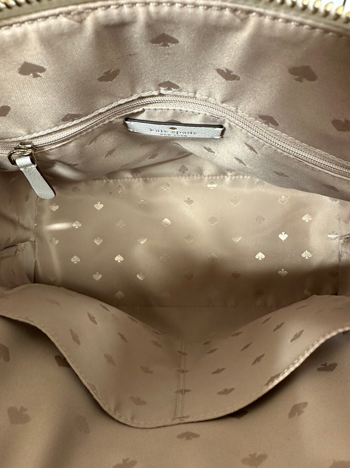 Handbag Designer By Kate Spade In White, Size:Medium