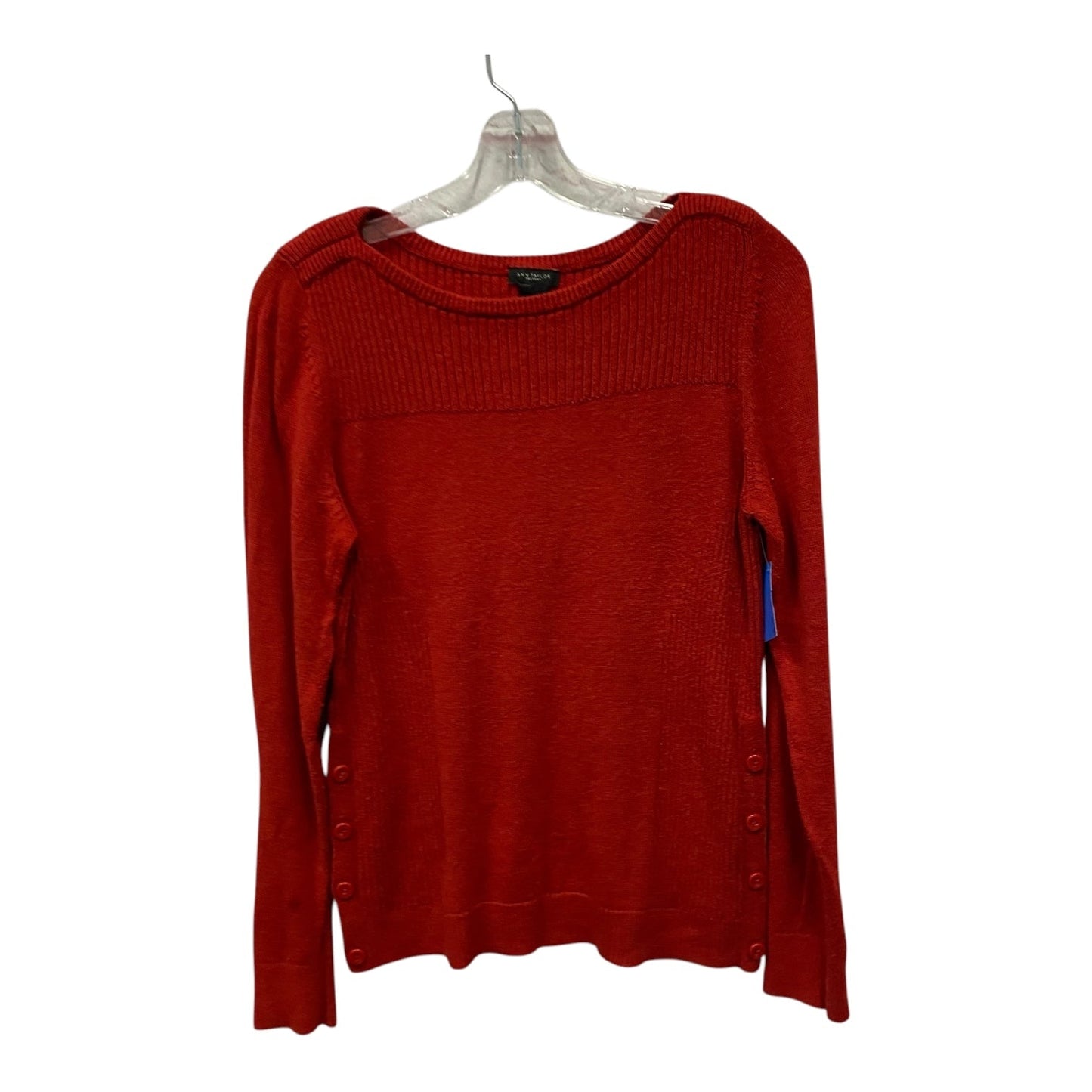 Sweater By Ann Taylor In Red, Size:L