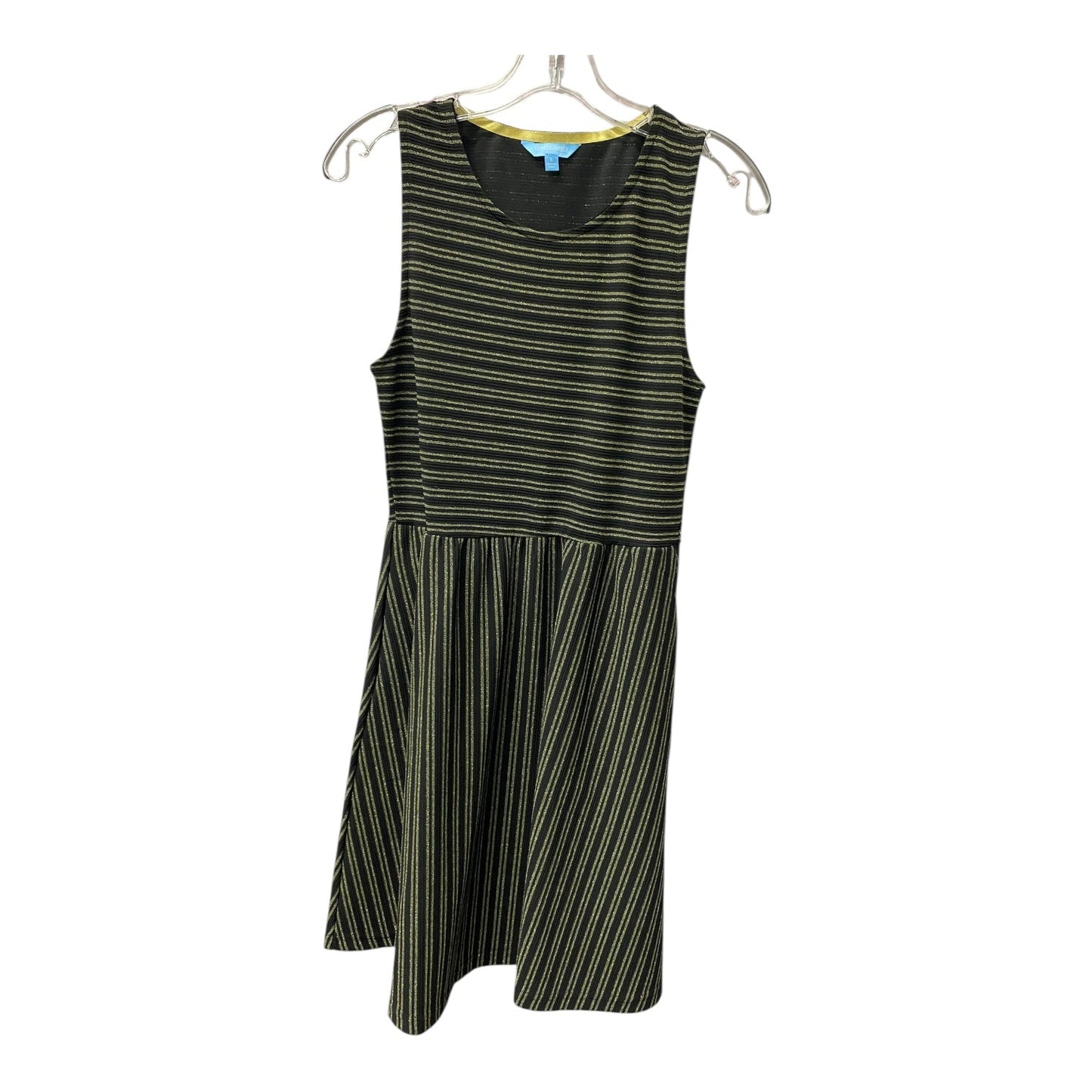 Dress Casual Midi By Draper James In Black & Gold, Size:S